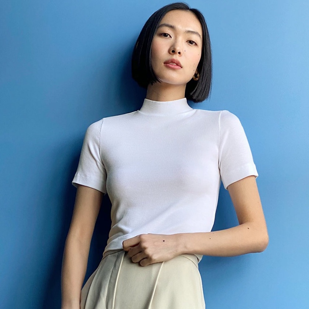 ✨SELL BY 6/15✨ Babton ribbed mockneck crop top